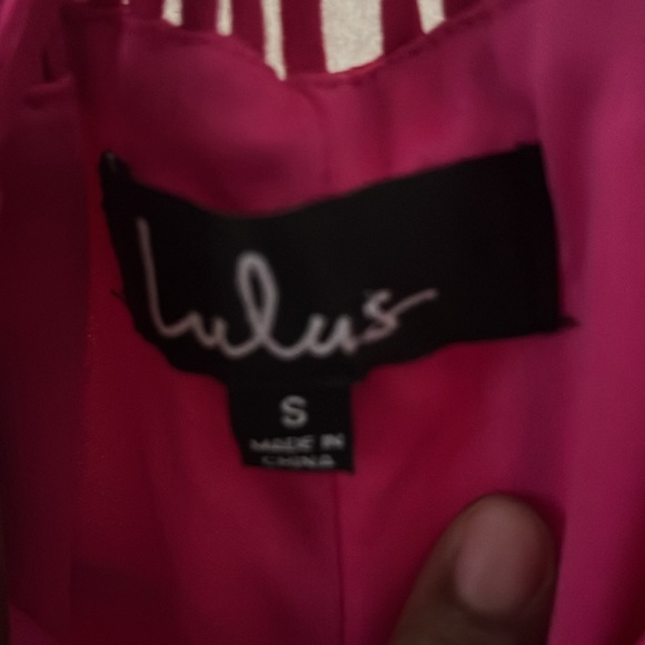 Lulus-High Neck Mini Shift Dress-Hot Pink S - Picture 4 of 5